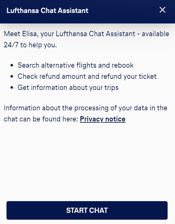 Lufthansa chatt