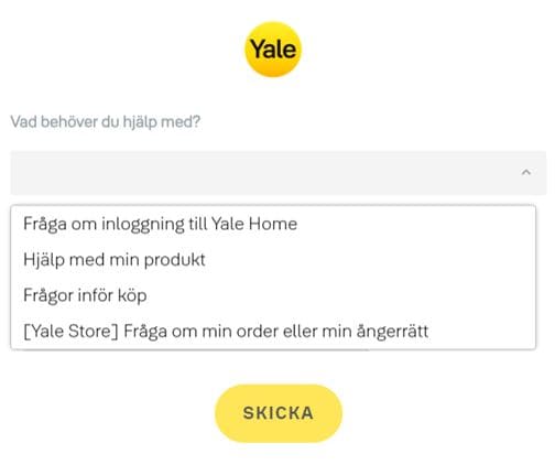 Yale home Sverige yale doorman kontakt support