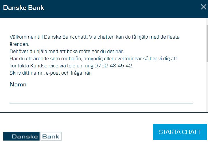 danske bank chat kontakt kundservice