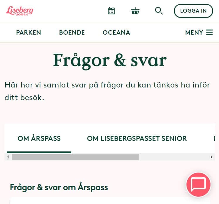 Liseberg park Fragor och svar kundservice kontakt