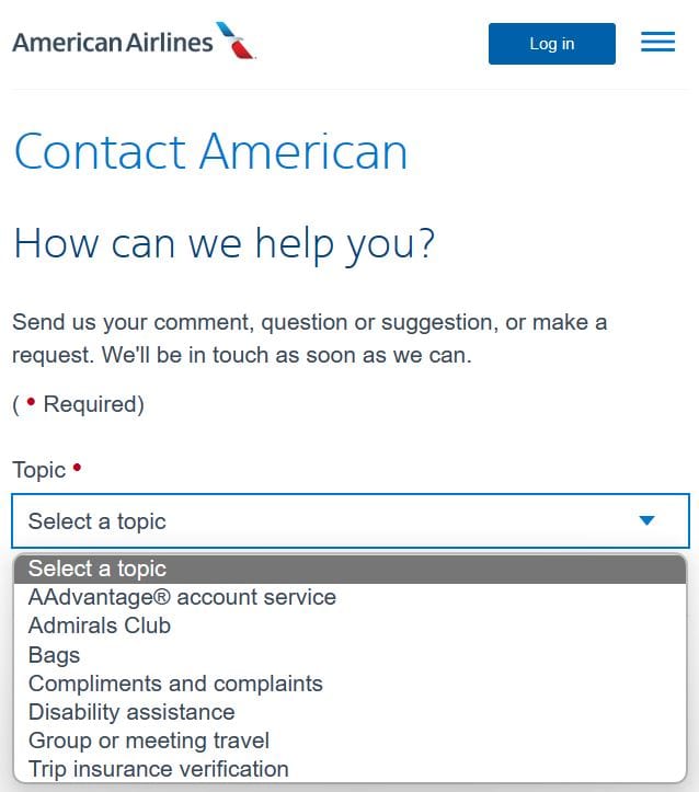 american airlines kontakt kundservice hjalp