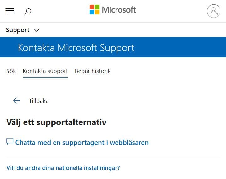 Kontakta Microsoft Support kundservice chatt
